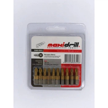 Насадка РZ1*25мм, 1/4", S2, Титан "LEVTOOLS" 500-025