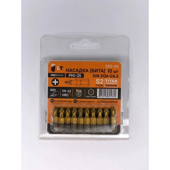 Насадка РН1*25мм, 1/4", S2, Титан "LEVTOOLS" 500-011