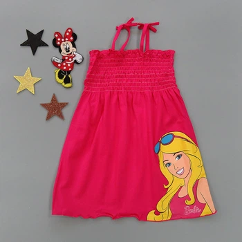 Летний сарафан Barbie Mattel для девочки 122-128 см Темно-розовый 18190