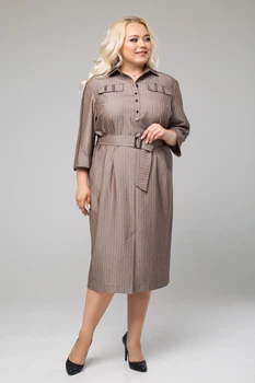 Платье "Никита" (бледно-коричневый) 50 (XL)