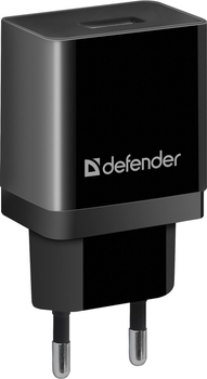 Мережевий зарядний пристрій Defender EPA-10 1xUSB 5V/2.1А Black (83572)