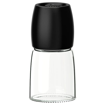 HALVTOM Salt and pepper shakers, glass/brown, 4 ¾ - IKEA