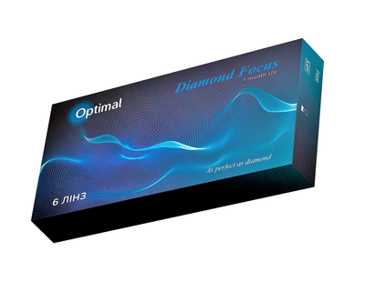 Контактні лінзи Optimal Diamond Focus 1 Monthly UV -2.25 8.6 1 упаковка