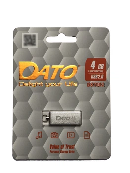 Флеш-накопичувач DATO USB 2.0 DS7002 4Gb silver (DS7002S-04G)