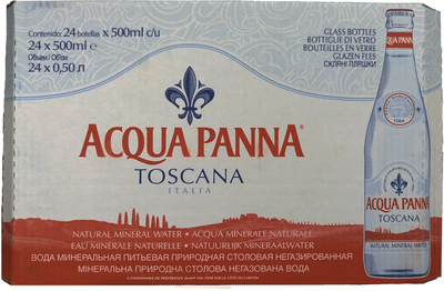 Упаковка мінеральної негазованої води Acqua Panna 0.5 л х 24 пляшки (8008153046236)