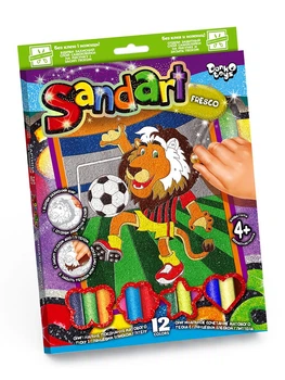 Набор творчества Фреска с песка Sand Art SA-02 Danko Toys Лев футболист Вид 7