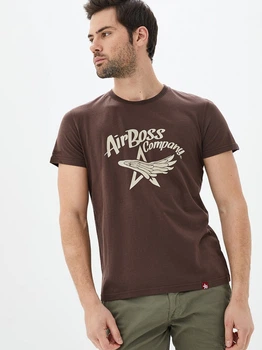 Мужская Футболка хлопковая длинная Airboss Star wings 2XL Brown (2000000001555_A)