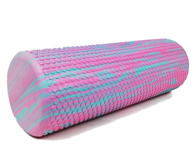 Массажный ролик EasyFit Foam Roller 45 см двухцветный Мятный-розовый