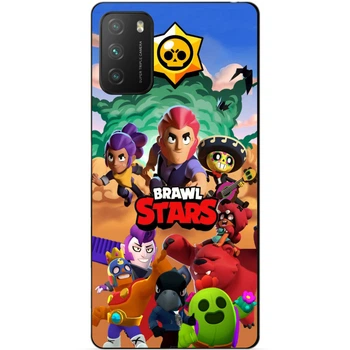 Силиконовый бампер чехол Candy для Xiaomi Poco M3 Бравл Старс