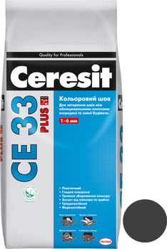 Затирка для швів Ceresit CE33 Plus 116 2 кг (мішок) Антрацит (Е28782)