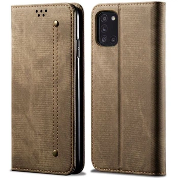 Чехол-книжка с кармашками UniCase Jeans Wallet для Samsung Galaxy A31 (A315) - Khaki