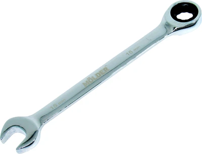 Ключ рожково-накидной 15мм. с трищоткою (Molder Tools) (MT56015)