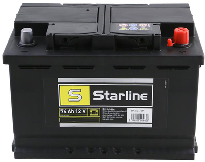 Автомобильный аккумулятор Starline 74Ah (-/+) Euro (680EN) (S BA SL 74P)