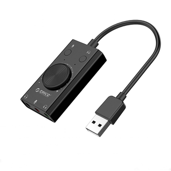 Внешняя звуковая карта с регулятором громкости ORICO USB 2.0 2 в 1