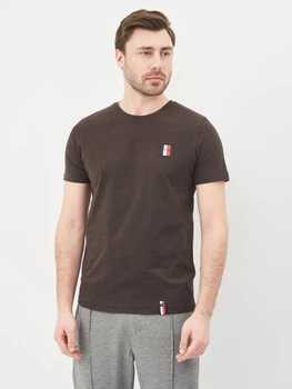 Футболка хлопковая длинная мужская Tommy Hilfiger 10588.1 S Коричневая