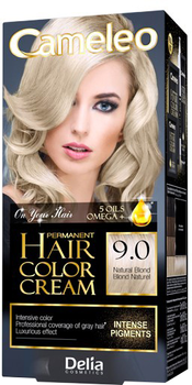 Стойкая крем-краска для волос тон 9.0 натуральный блондин CAMELEO