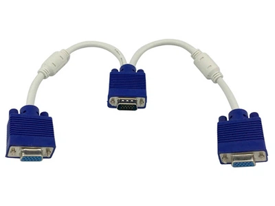 Сплиттер Kuyia VGA - 2 VGA, разветвитель, коммутатор 3+6 с ферритами (110055)