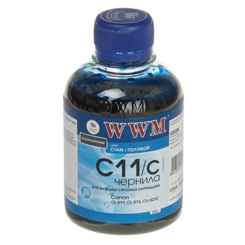 Чорнило WWM C11/C for Canon CL-511/513/CLI521/CLI426 200g Cyan (C11/C_200g)