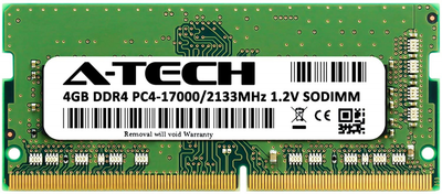 Оперативна пам'ять A-Tech 4GB DDR4-2133 (PC4-17000) SODIMM 1Rx8 (AT4G1D4S2133NS8N12V)
