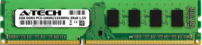 Оперативная память A-Tech 2GB DDR3-1333 (PC3-10600) DIMM 2Rх8 (AT2G1D3D1333ND8N15V)