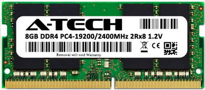 Оперативная память A-Tech 8GB DDR4-2400 (PC4-19200) SODIMM 2Rx8 (AT8G1D4S2400ND8N12V)