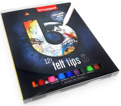 Набор фломастеров Bruynzeel Felt Tips Dark 12 цветов (8712079413439)