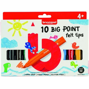 Набор цветных фломастеров Bruynzeel Big Point 10 цветов (8712079420864)