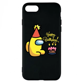 Чохол для iPhone 7 Among Us Happy Birthday Чорний