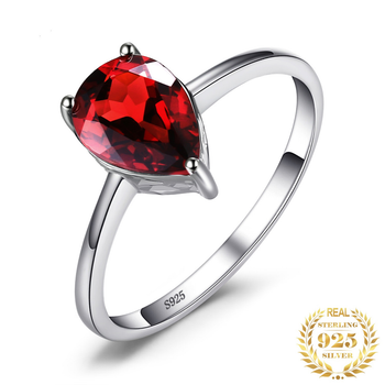 Кільце з срібла 925 проби з гранатом "Mysterious garnet" 16,5 мм