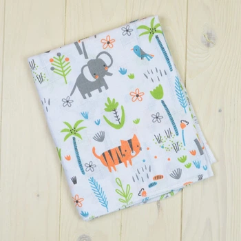 Пеленка муслиновая 75x100 Omali Слон и котик