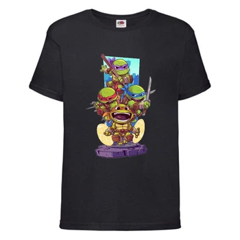 Футболка детская Черепашки Ниндзя 0013 (Ninja Turtles) черная (NTS blc 0013) 104 см