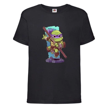 Футболка детская Черепашки Ниндзя 0014 (Ninja Turtles) черная (NTS blc 0014) 116 см