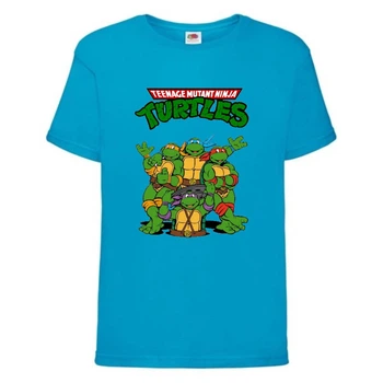 Футболка детская Черепашки Ниндзя 0019 (Ninja Turtles) синяя (NTS blu 0019) 104 см