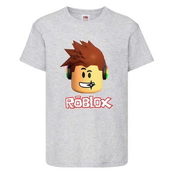 Футболка детская Роблокс 001 (Roblox) серая (RB gry 001) 140 см