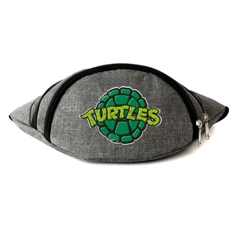 Сумка Бананка Черепашки Ниндзя на пояс Cappuccino (Turtle-008) серая