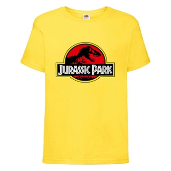 Футболка детская Парк Юрского Периода 006 (Jurassic Park) желтая (JPK yel 006) 140 см