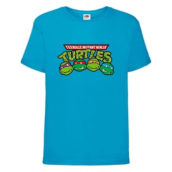 Футболка детская Черепашки Ниндзя 0025 (Ninja Turtles) синяя (NTS blu 0025) 152 см