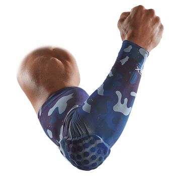 Компрессионный рукав с защитой (Двухсторонний) McDavid Hex Reversible Arm Sleeve(6500PR(Galaxy)) L Синий
