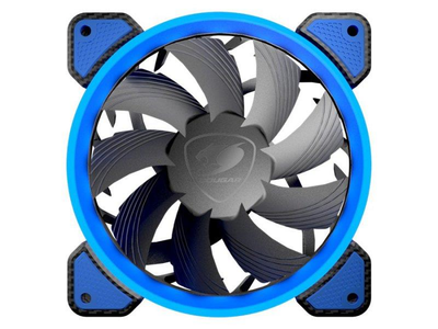 Вентилятор Cougar Vortex FB 120 Blue, 120х120х25 мм, 3pin, 4pin, черный
