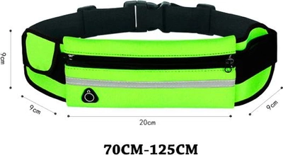 Спортивная сумка для бега на пояс Xiamen RanBag с карманом на бутылку 20х10х2 см Зеленый (PH050309)