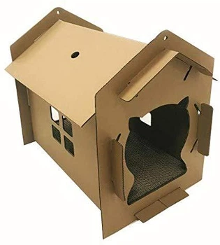 Когтеточка домик Croci Villa mono 42*35*50 см (гофрокартон)