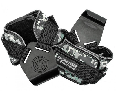 Гаки для тяги на зап'ястя Power System Hooks Camo PS-3370 BlackGrey L