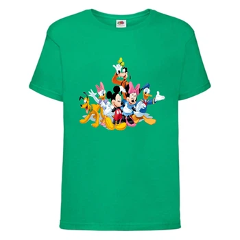 Футболка детская Микки Маус 003 (Mickey Mouse) зеленая (MMS grn 003) 140 см