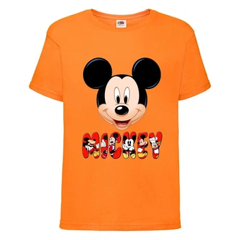 Футболка детская Микки Маус 004 (Mickey Mouse) оранжевая (MMS orn 004) 104 см