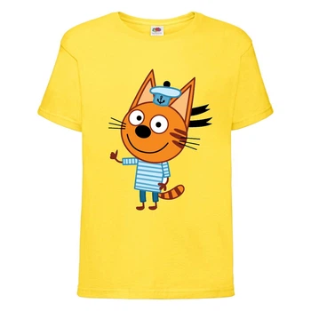 Футболка детская Три Кота 7 (Three Cats 7 TC yel 7) желтая 104 см