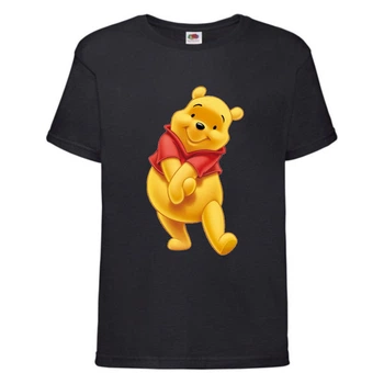 Футболка детская Винни Пух 016 (Winnie Pooh) черная (WIP blc 016) 116 см