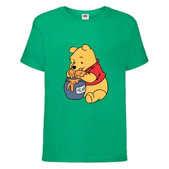 Футболка детская Винни Пух 004 (Winnie Pooh) зеленая (WIP grn 004) 116 см
