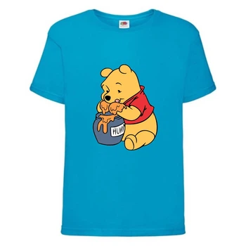Футболка детская Винни Пух 004 (Winnie Pooh) синяя (WIP blu 004) 98 см