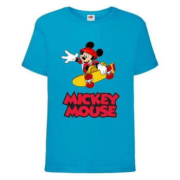 Футболка детская Микки Маус 008 (Mickey Mouse) синяя (MMS blu 008) 116 см