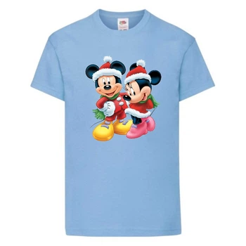 Футболка детская Микки Маус 012 (Mickey Mouse) голубая (MMS lbl 012) 104 см